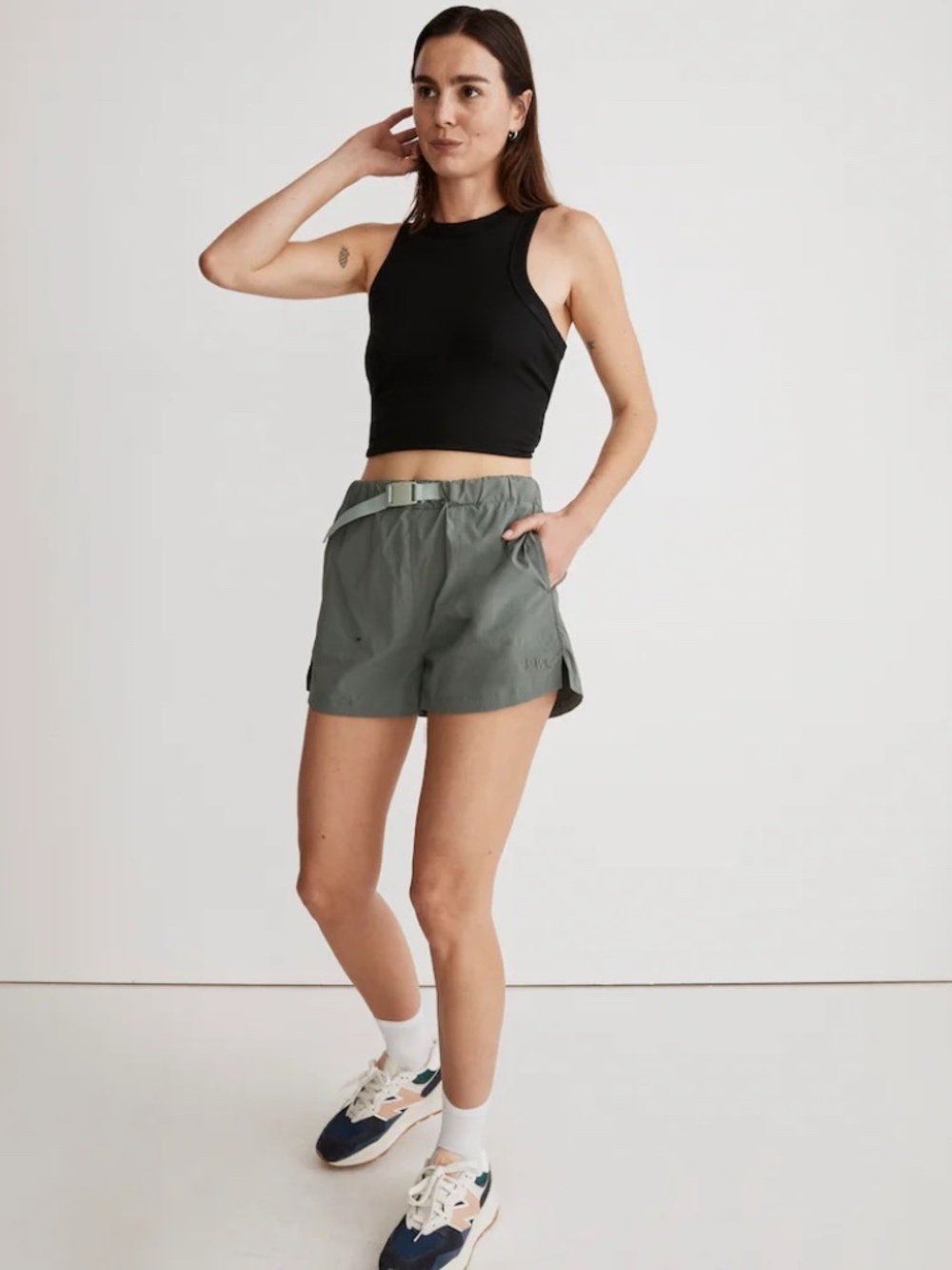 Madewell MWL Belted Hiking Shorts NWT Architect Green XXS Outdoor
